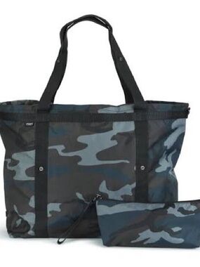 ANDI Large Ink Camo Camouflage Tote Bag - Black/Gray